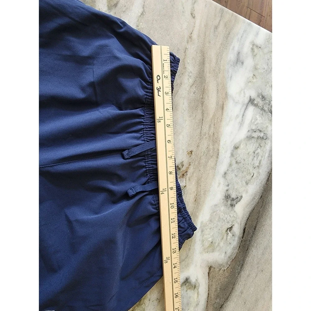 Nike Womens‎ Navy Blue Tapered Track Pants Elastic Waist Small Swoosh Logo